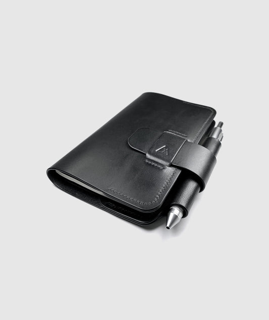 Slim black leather wallet – Darksails
