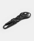 AirTag holder in full-grain leather with military snap hook