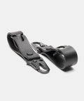 Porte-clés cuir noir passant de ceinture avec mousqueton HK noir mat