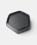 Set de 6 dessous de verre cuir noir hexagonaux Darksails