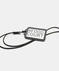 Porte-badge cuir noir à plat avec paracorde complet