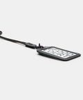 Porte-badge cuir noir profil fin avec connecteur paracorde