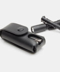 Black leather multitool holster with flashlight EDC carry