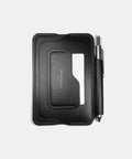 Support carnet cuir pour bureau avec porte-cartes et stylo