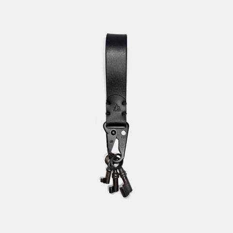 Leather key lanyard with snap hook and wrist loop for keys