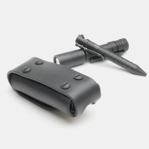 Leather multitool sheath Chicago screws handmade construction detail