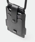 Dos d'étui téléphone tour de cou en cuir pleine fleur, porte-cartes